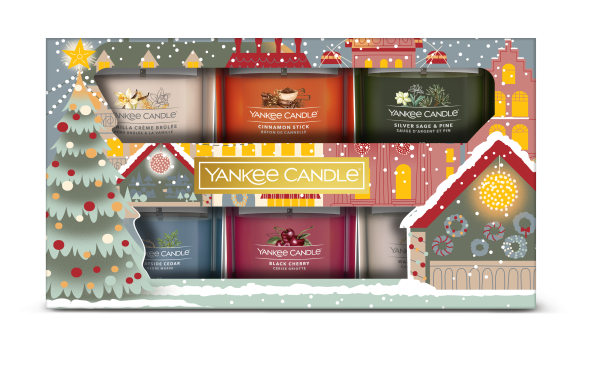 Yankee Candle Geschenkset Passport to the Holidays "6 duftende gefüllte Signature Votivkerzen"